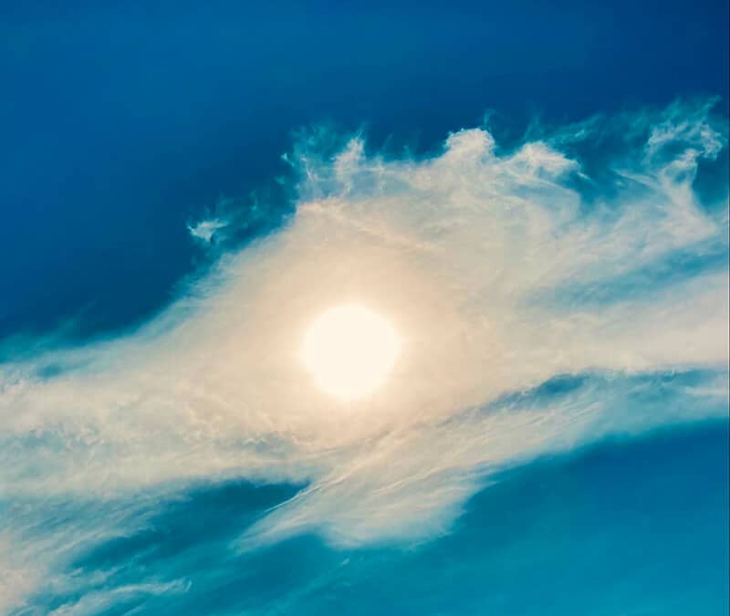 sun through cloud